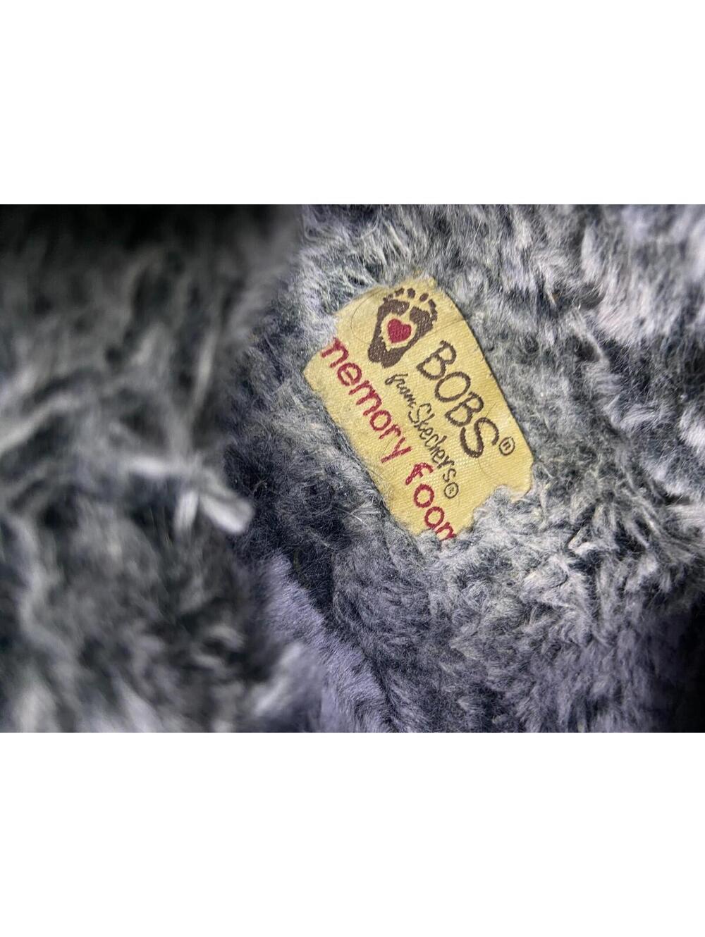 Skechers Bobs Women's Size 9.5 Keepsakes Ice Angel Charcoal Slip On Shoes Furry - Picture 10 of 11